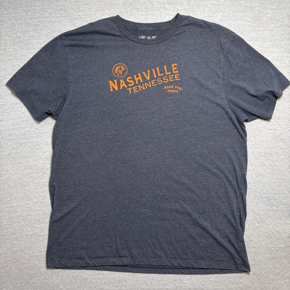 Bass Pro Shops Mens T-Shirt XL Gray Nashville Tennessee‎ Graphic Tee